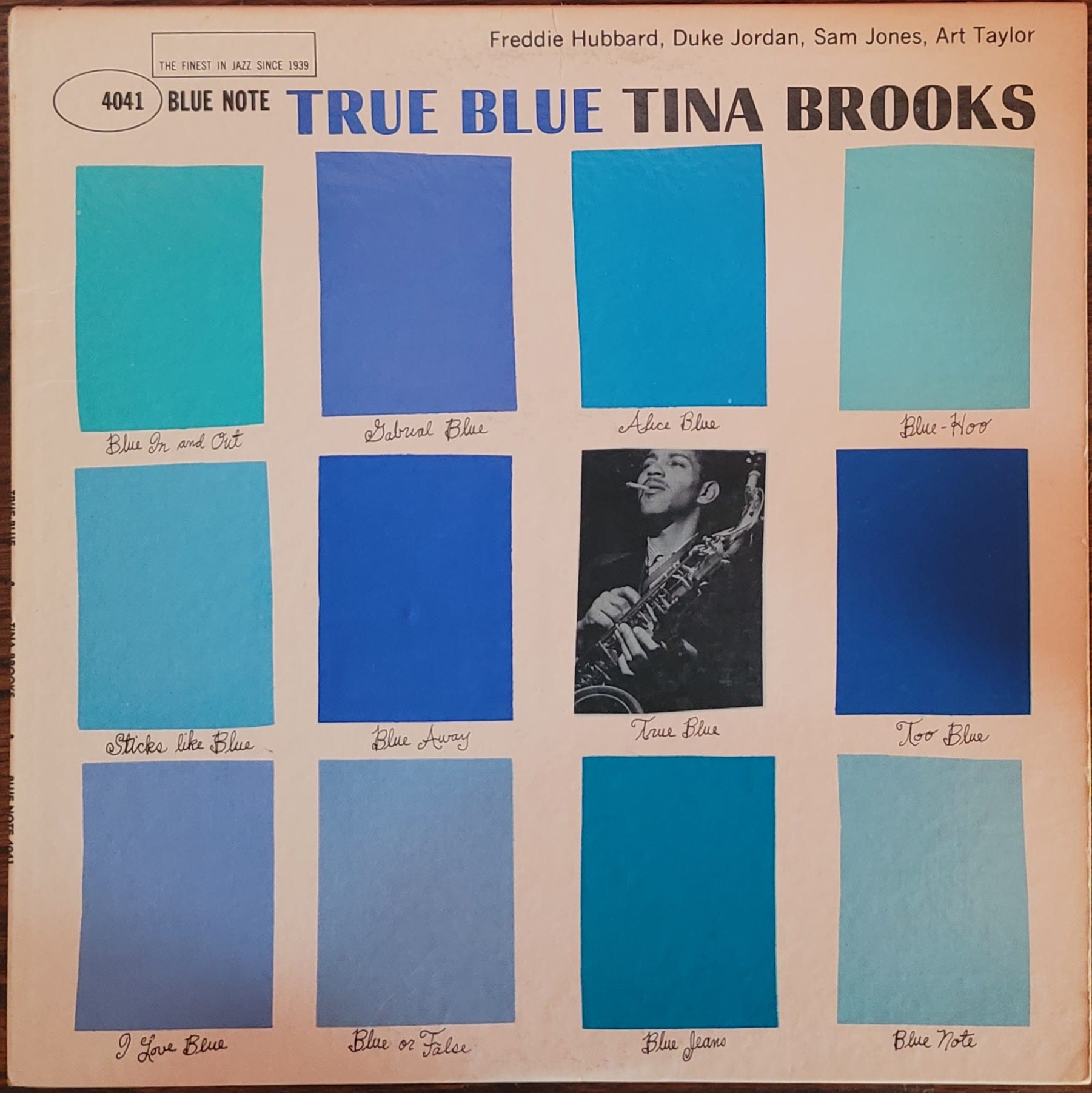 Album cover for Tina Brooks — True Blue — 1960, Blue Note Records #4041